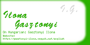 ilona gasztonyi business card